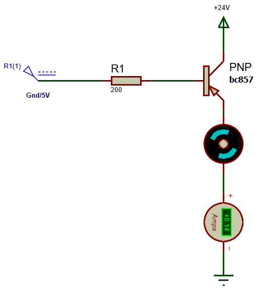  Circuit using BC857 PNP Transistor