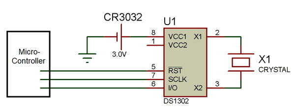  Circuit using DS1302