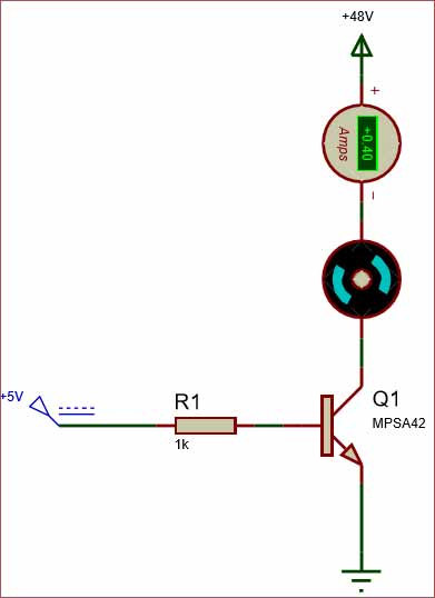  Circuit using MPSA42 NPN Transistor