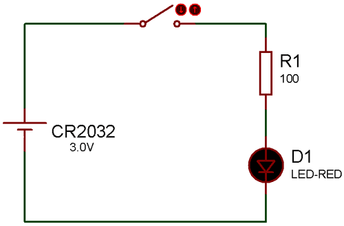  Circuit using cr2032