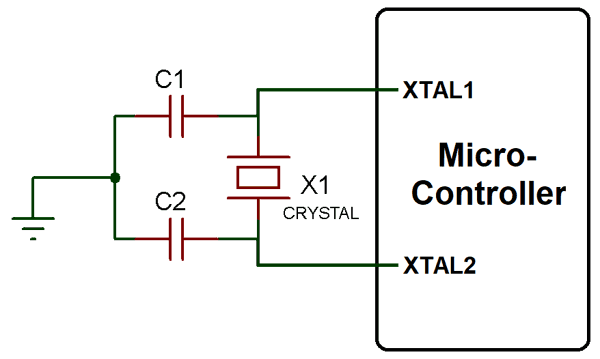  Crystal oscillator with Micro-controller