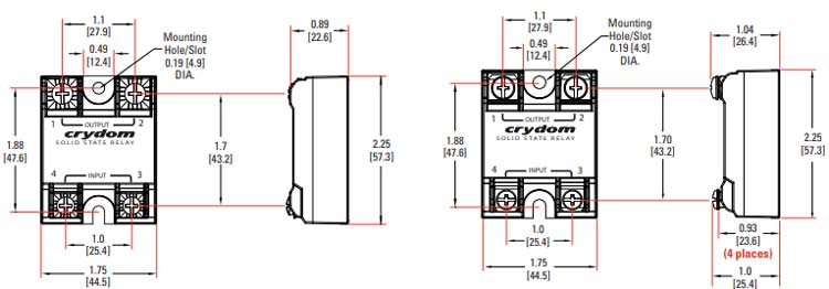 D2425 Relay Dimensions