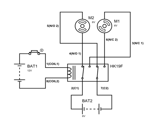 DPDT Relay Working