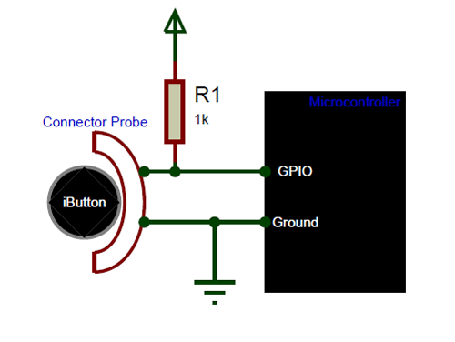 DS1990A iButton Application Circuit