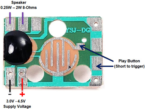 Dog Barking Music Sound Module Pin Configuration