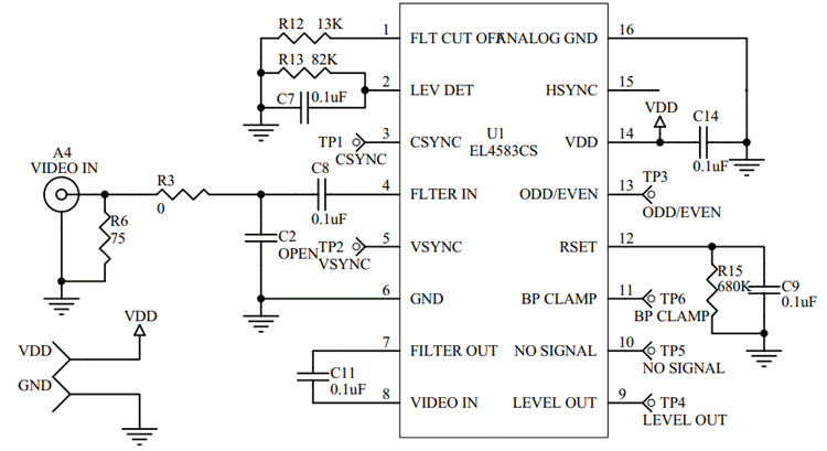 EL4583 Application Circuit