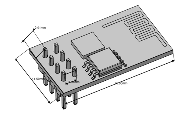 ESP8266 Dimensions