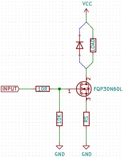 FQP30N60L Low Side Switches Circuit Diagram