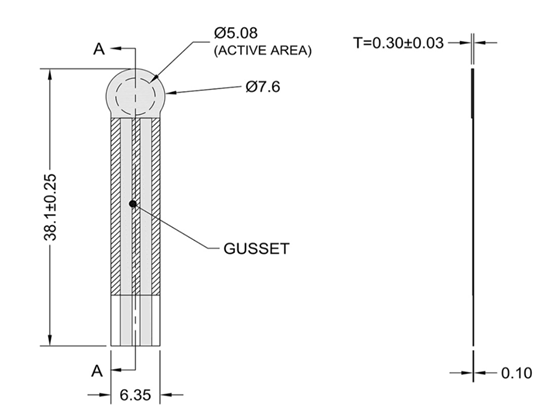 FSR400 Force Sensor Dimensions