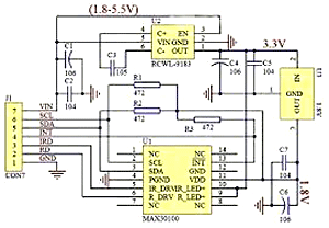 Functional Block Diagram of MAX30100