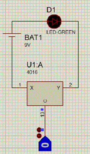 CD4016 Quad Bilateral Switch Working Circuit