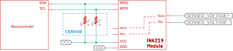 INA219 Interfacing Diagram