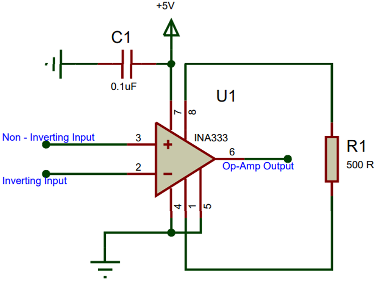 1Pcs INA333 Low-Power Zero-Drift Precision Instrumentation Amplifier Module rn