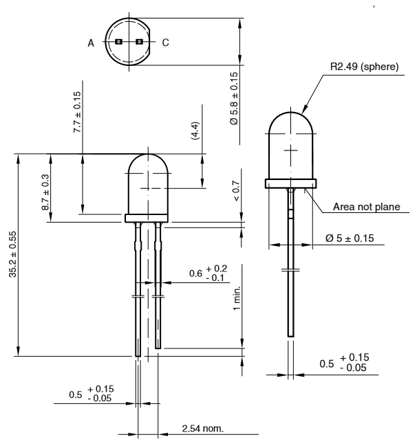 IR LED 2D model