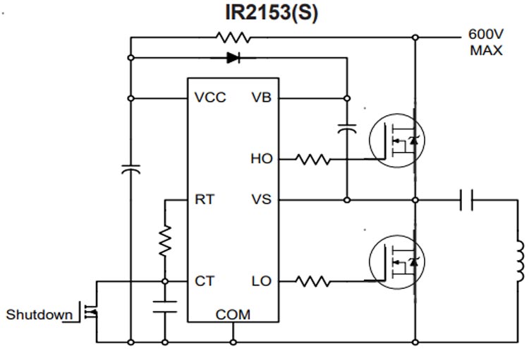 Ir2153 схема включения с защитой