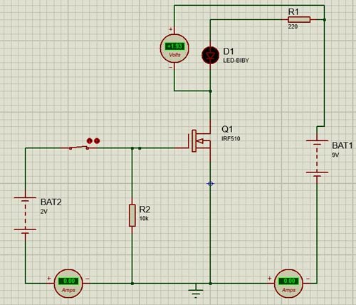 IRF510 MOSFET Circuit Diagram