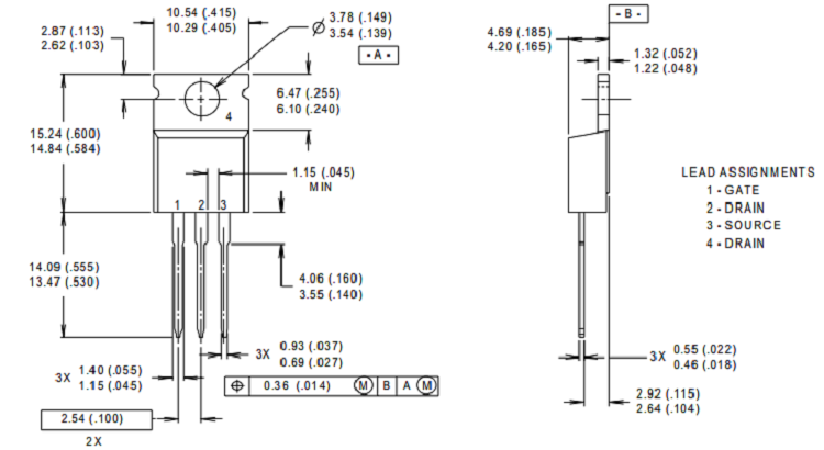 IRF740 N-Channel Power Mosfet 2-D Model