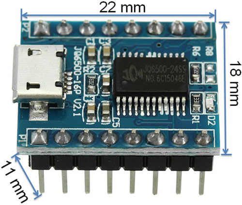 JQ6500 Dimensions