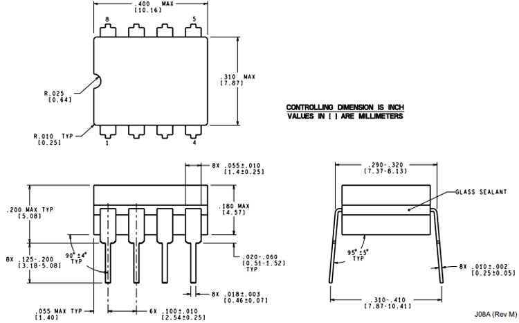 LM2904 Dimensions