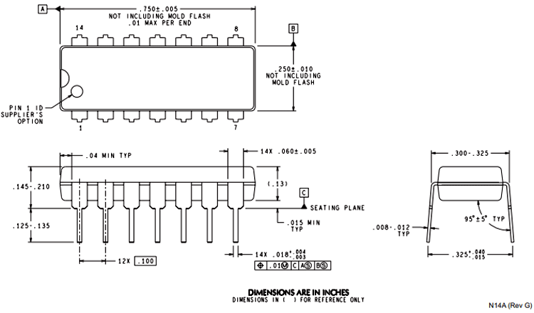 LM380 Dimensions