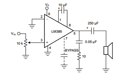 Lm386 Audio Amplifier Ic Pinout Features Circuit Datasheet