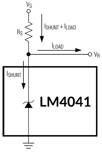 LM4041 Voltage Reference Application Circuit Diagram