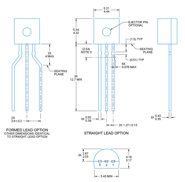 LM431 Dimensions