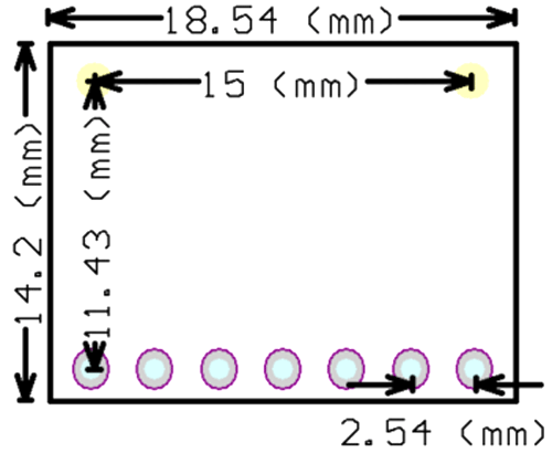 MAX30100 Module Dimensions