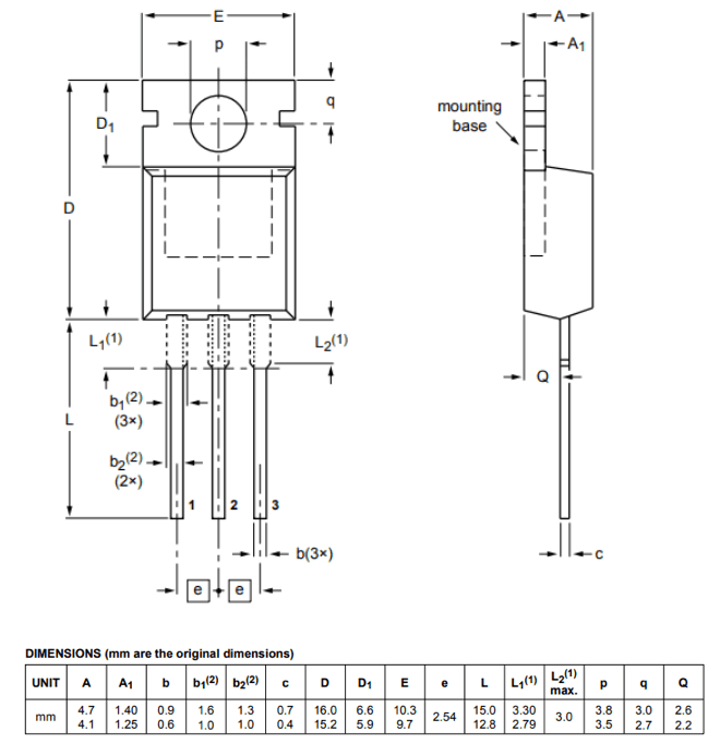 MBR20100 Dimensions