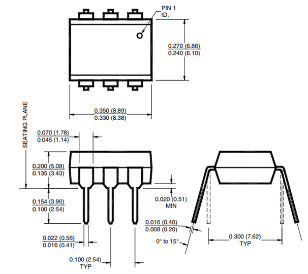 QTC 20x MCT2 Optocoupler IR-Diode/Phototransistor