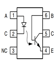 MCT2E IC Internal IR LED and Phototransistor