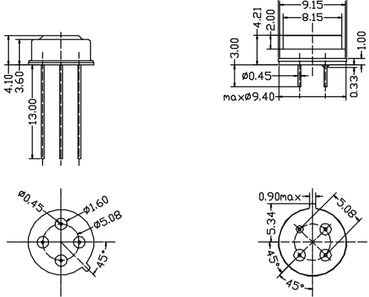 MLX90614 Dimensions