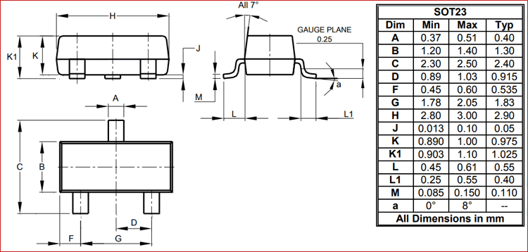  MMBT2222A Transistor 2D-Model