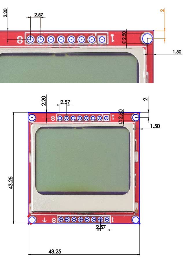 Nokia 5110 LCD 2D model