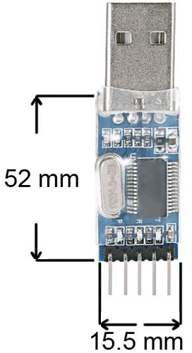PL2303 UART Module Dimensions