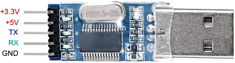 PL2303 UART Module Pinout Configuration