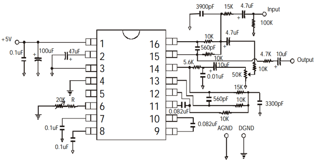 PT2399 Digital Delay Echo Audio Processor Circuit