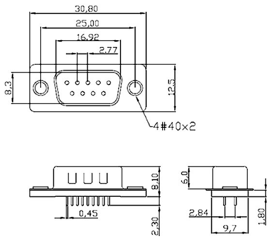 rs 232 pinout diagrams