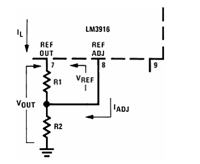 Basic Circuit of LM3916 Dot/Bar Display Driver 