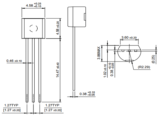 S8550 Transistor Dimensions