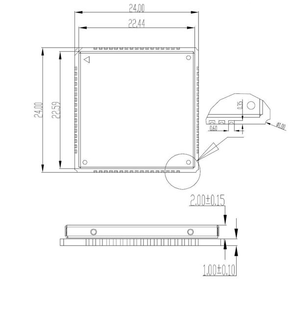 SIM900A GSM Module DImensions