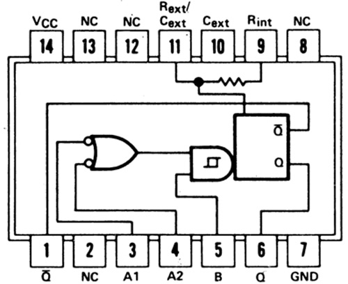 SN74121N IC Internal Circuit