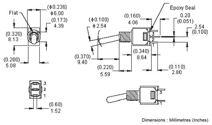 Single Pole Toggle Switch Wiring Diagram from components101.com