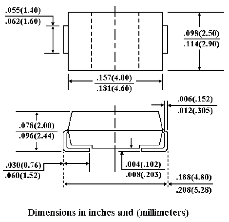 SS14 Schottky Power Diode 2D-Model