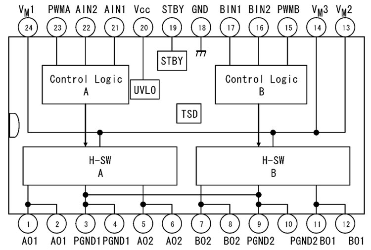 TB6612FNG Dual DC Motor Driver IC