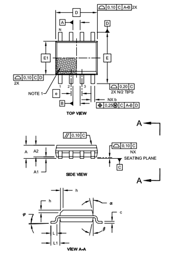 TC7660 Dimensions