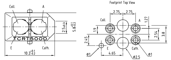 TCRT5000 Dimensions