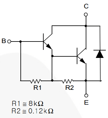  TIP122 Darlington NPN Transistor internal connection circuit