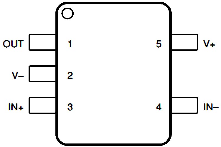 TLV9001 Pin Diagram