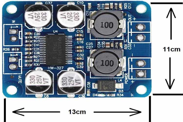 TPA3118 Dimensions